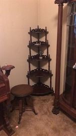 Piano stool and Gingerbread shelf! 