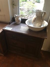 Marble Top Washstand from the Logtown Plantation. 