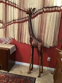 6ft tall Giraffe, made of Rosewood from Kenya