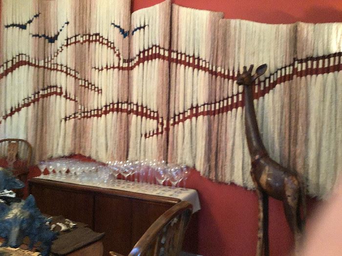 African Wall Hanging, 7 panels