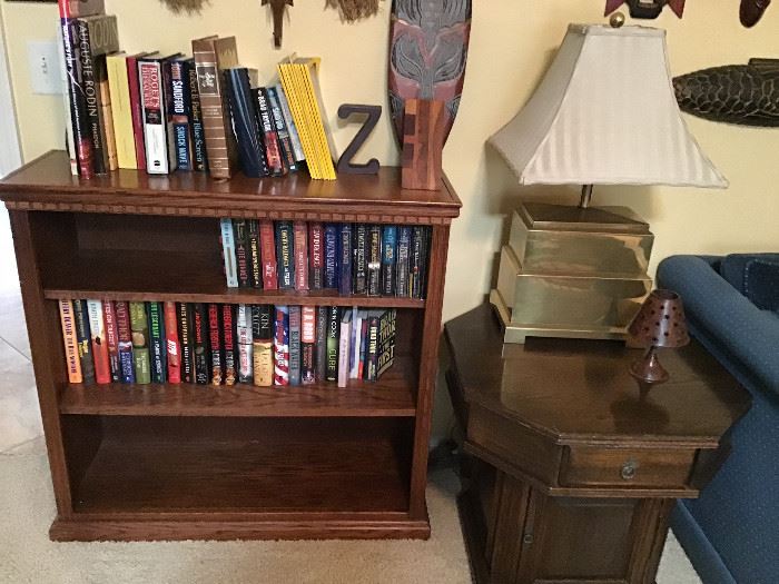 Low Bookcase, dark wood end table