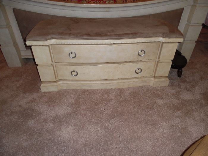 Matching Chest with upholstered top