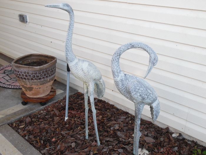 Metal Sandhill Cranes