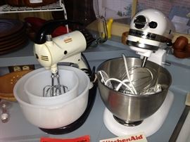 The old mixer and the new mixer . . .