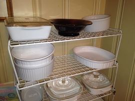 Corning ware in various sizes