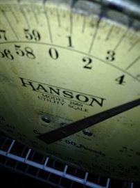 Antique Hanson utility scales weighs up to 60 pounds