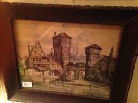 Small and very old  framed art
