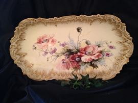 Victorian elongated serving dish - Limoges France