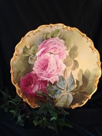 An exquisite hand painted bowl from Limoges France