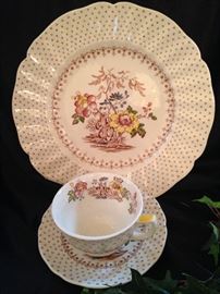 Royal Doulton "Grantham" china plate, cup, and saucer