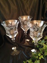 Some of the lovely crystal stemware