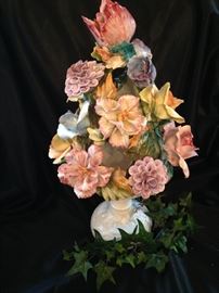 Pastel colored floral ceramic