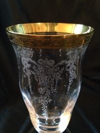 Large selection of this gold rimmed stemware