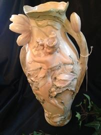  Art Nouveau Royal Dux Bohemia vase with maiden 