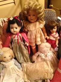 Included in the collection are a Little Red Riding Hood and Shirley Temple style dolls
