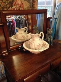 Antique dresser and bowl & pitcher