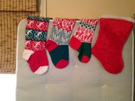 Red and green stockings or . . . 