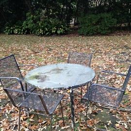 Two pairs of chairs (Two are spring chairs,)