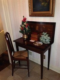 Exceptional game table (1800's) with 3 boxes of games ----- several ways to use the table