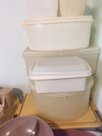 Vintage and newer Tupperware