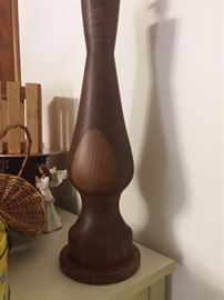 Super cool vintage wood lamp
