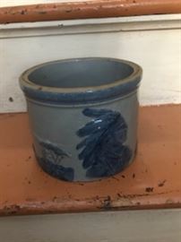 Antique "Old Sleepy Eye" butter crock