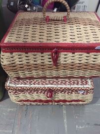 Vintage sewing baskets