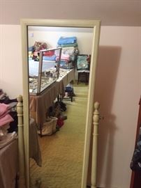 Vintage French Provincial bedroom set, including two twin beds, dressers, mirrors and side dresser. Priced to sell!