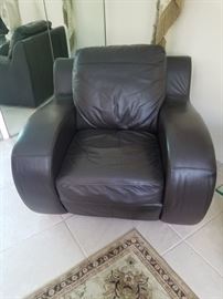 Pair of Dk. Brown Leather Chairs