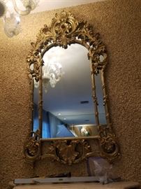 Italian Wood Rococo Mirror 