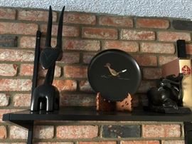 Local artist black sculpture- wood carved