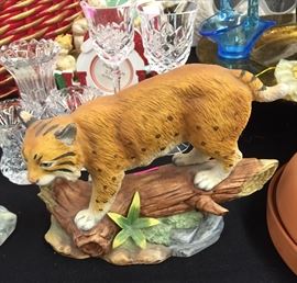 Porcelain Tiger Figurine