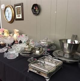 Hull & California Pottery, Crystal, Serving Pieces