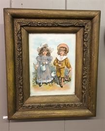 Vintage Picture Lil Boy & Girl