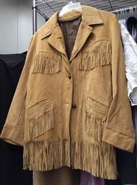 Suede Fringed Coat