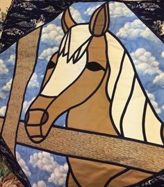 Quilted Stained Glass Effect  Horse