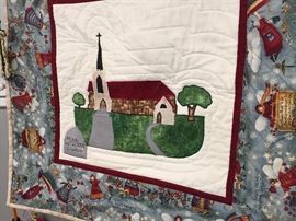 Quilted Depiction of a Church