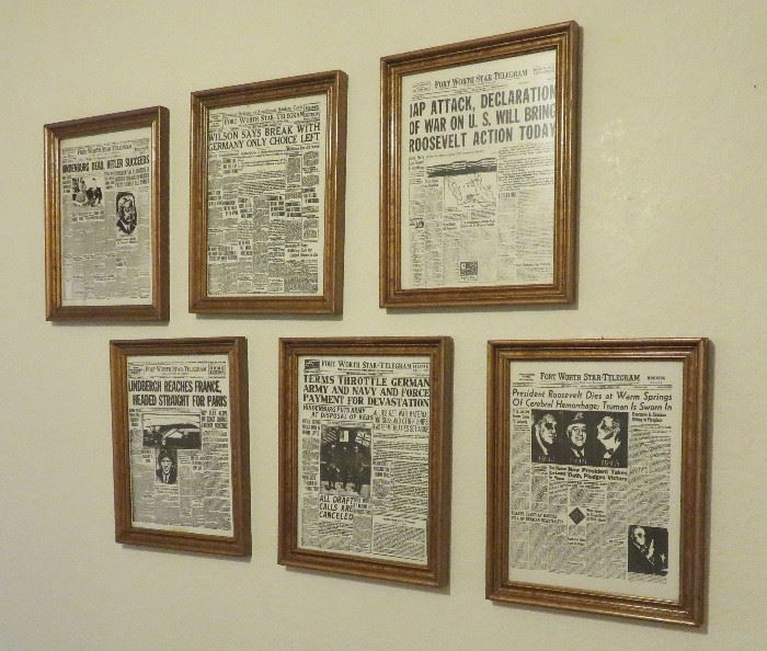 Fort Worth Star Telegram vintage headlines