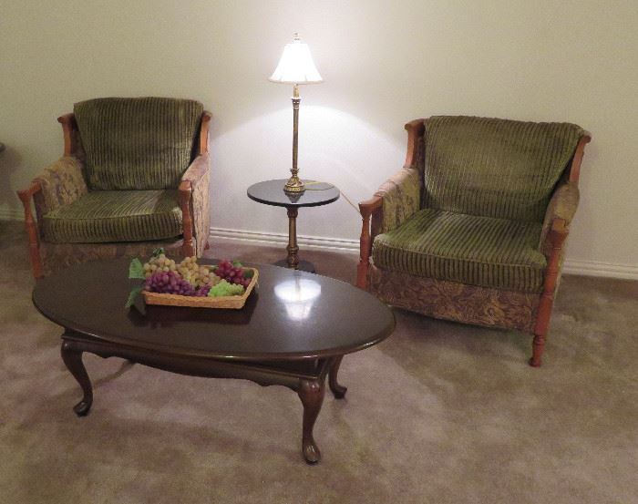Chairs, coffee table