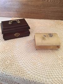 Trinket boxes (one is a music box)