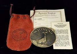 Wyoming belt buckle