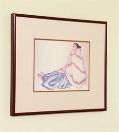 RC Gorman Signed "Adella's Daughter" Navajo Print