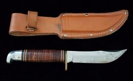 Western L66 Hunting Knife & Leather Sheath