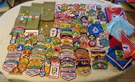 Boy Scout patches and scarves