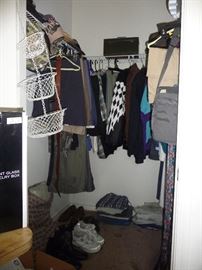 mens clothes /lots of suitcases