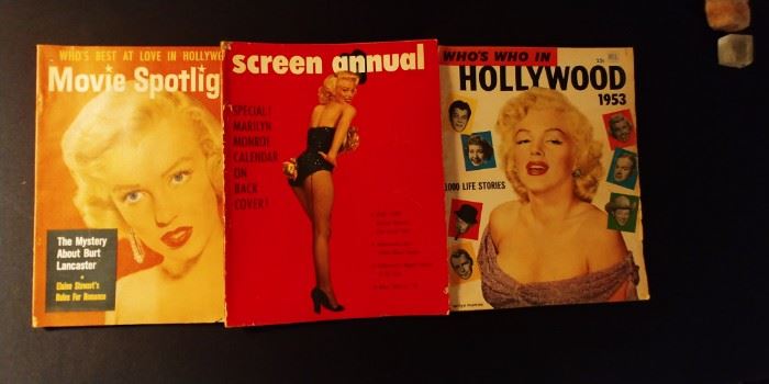 Large Collection Of Vintage Hollywood Magazines Featuring Marilyn Monroe and Other Famous Starlets. 