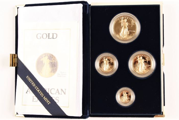 1988 U.S. Mint American Eagle Gold Four Coin Proof Set