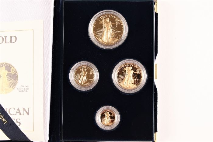 1989 U.S. Mint American Eagle Gold Four Coin Proof Set