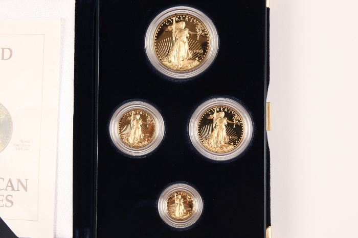 1993 U.S. Mint American Eagle Gold Four Coin Proof Set