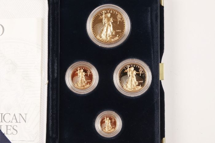 2001 U.S. Mint American Eagle Gold Four Coin Proof Set